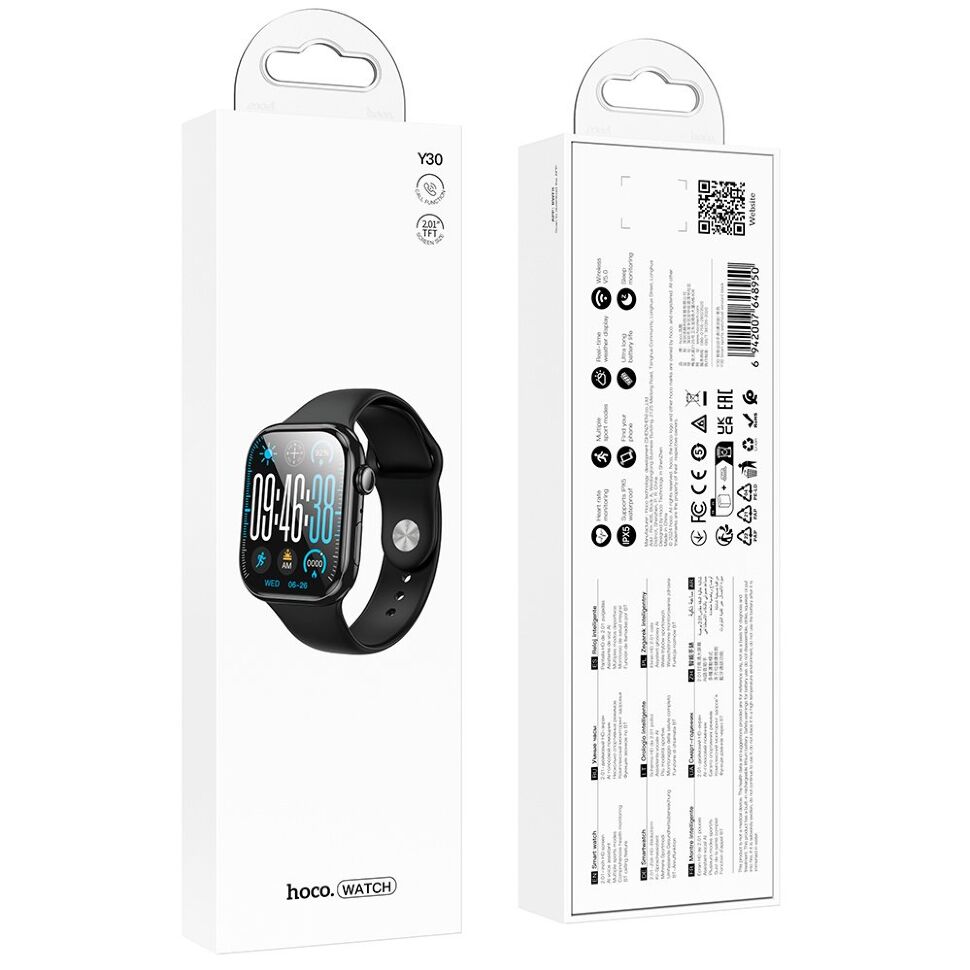 Годинник HOCO Y30 Smart sports watch (call version), BLACK