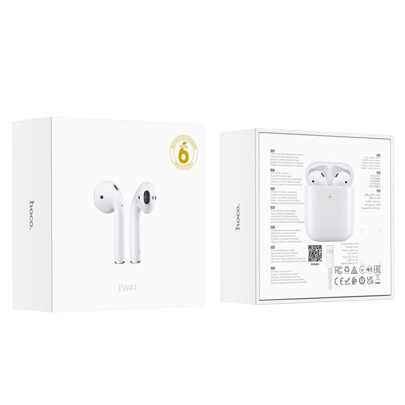 Бездротові навушники HOCO EW41 TWS Bluetooth 5.3, білі