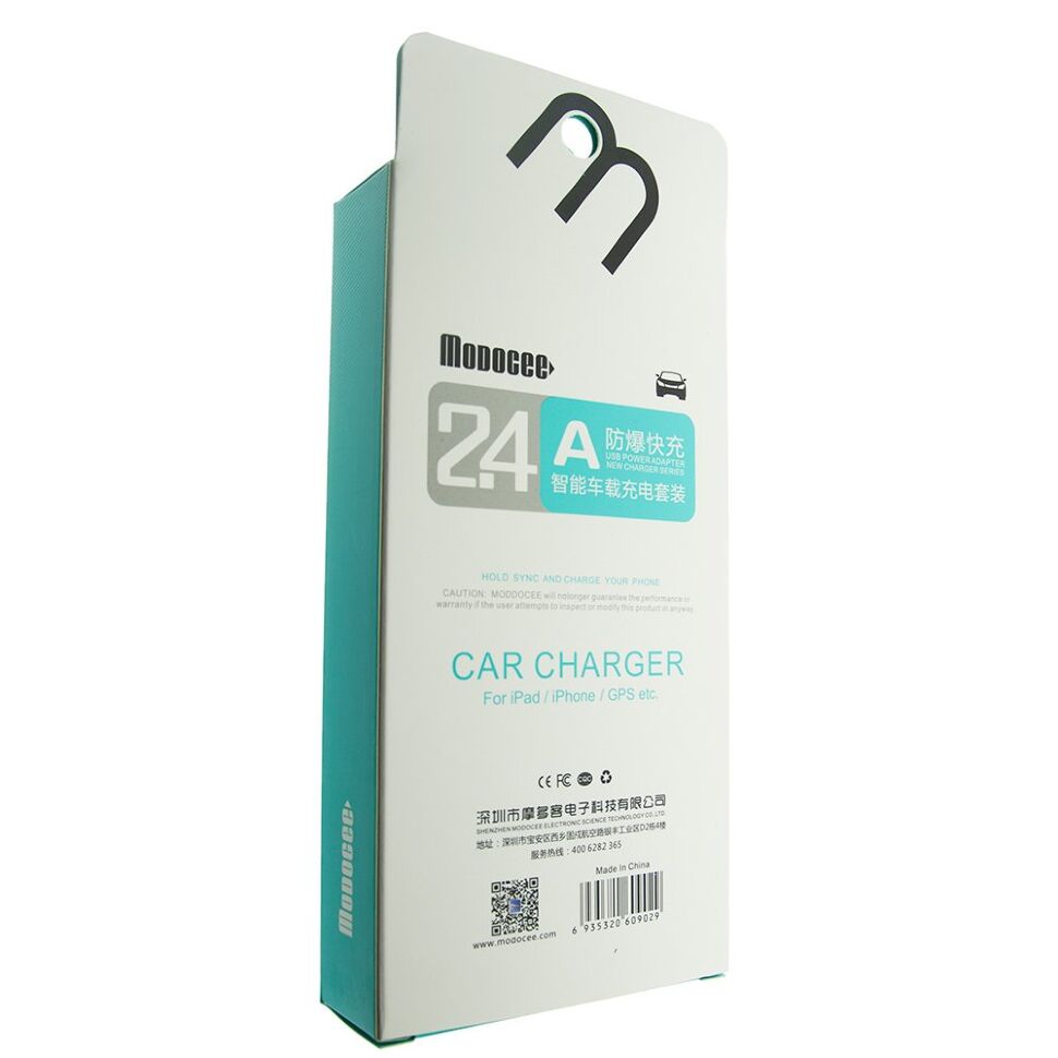 АЗУ MODOCEE M36 2.4A 2USB + USB КАБЕЛЬ MICRO