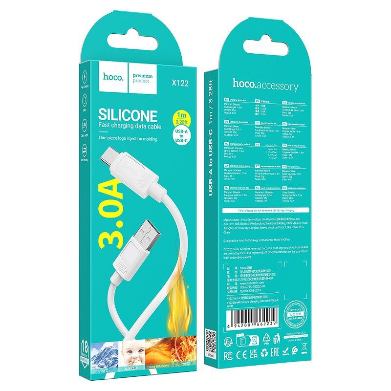USB кабель HOCO X122 USB - Type-C, білий