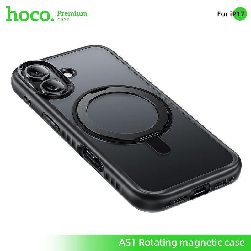 Магнітний захисний чохол HOCO AS1 з кільцем, що обертається, для APPLE iPhone 17