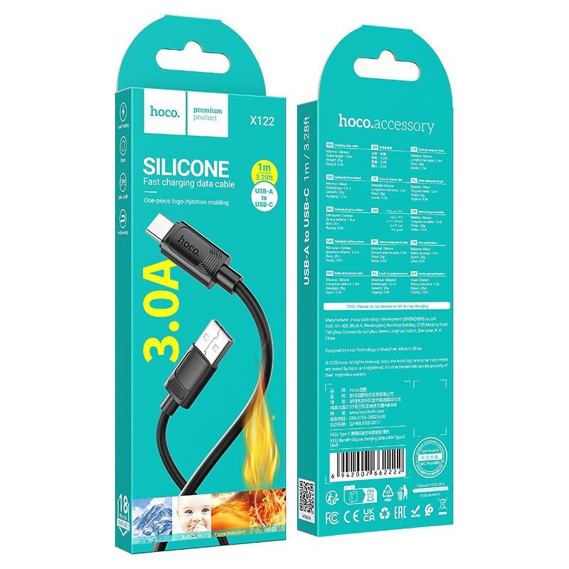 USB кабель HOCO X122 USB - Type-C, чорний