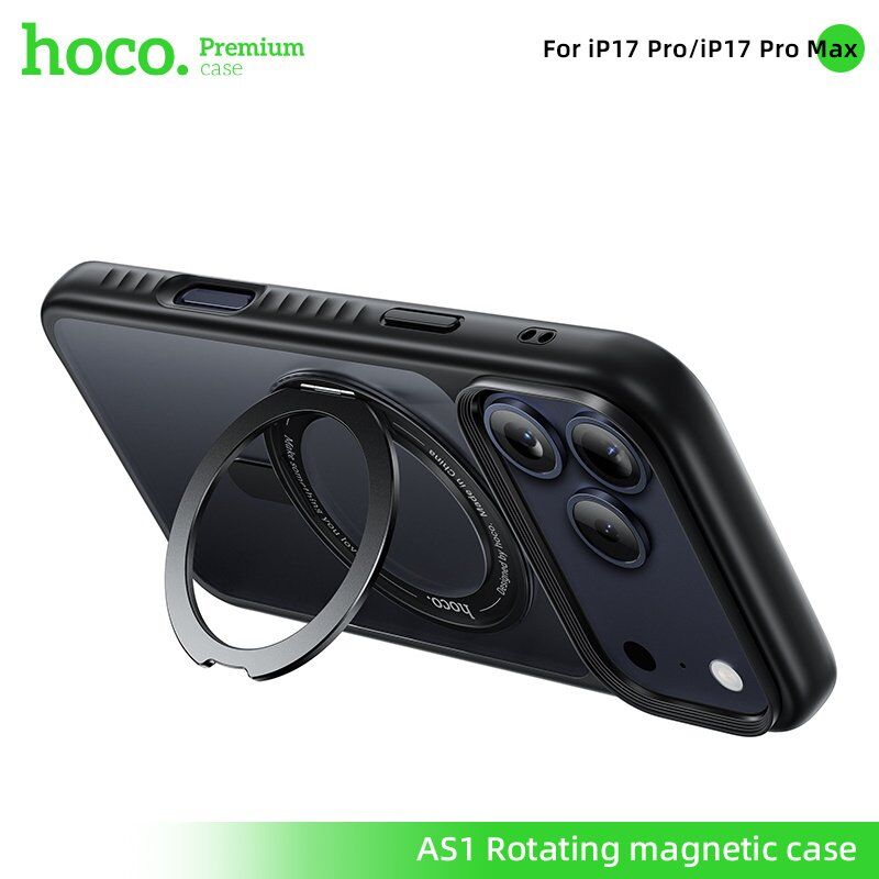 Магнітний захисний чохол HOCO AS1 з кільцем, що обертається, для APPLE iPhone 17 PRO MAX