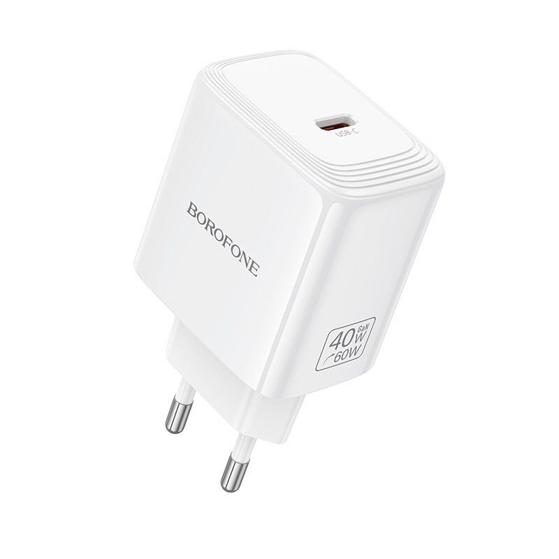 Мережевий зарядний пристрій BOROFONE BN33 PD 40W USB-C, білий
