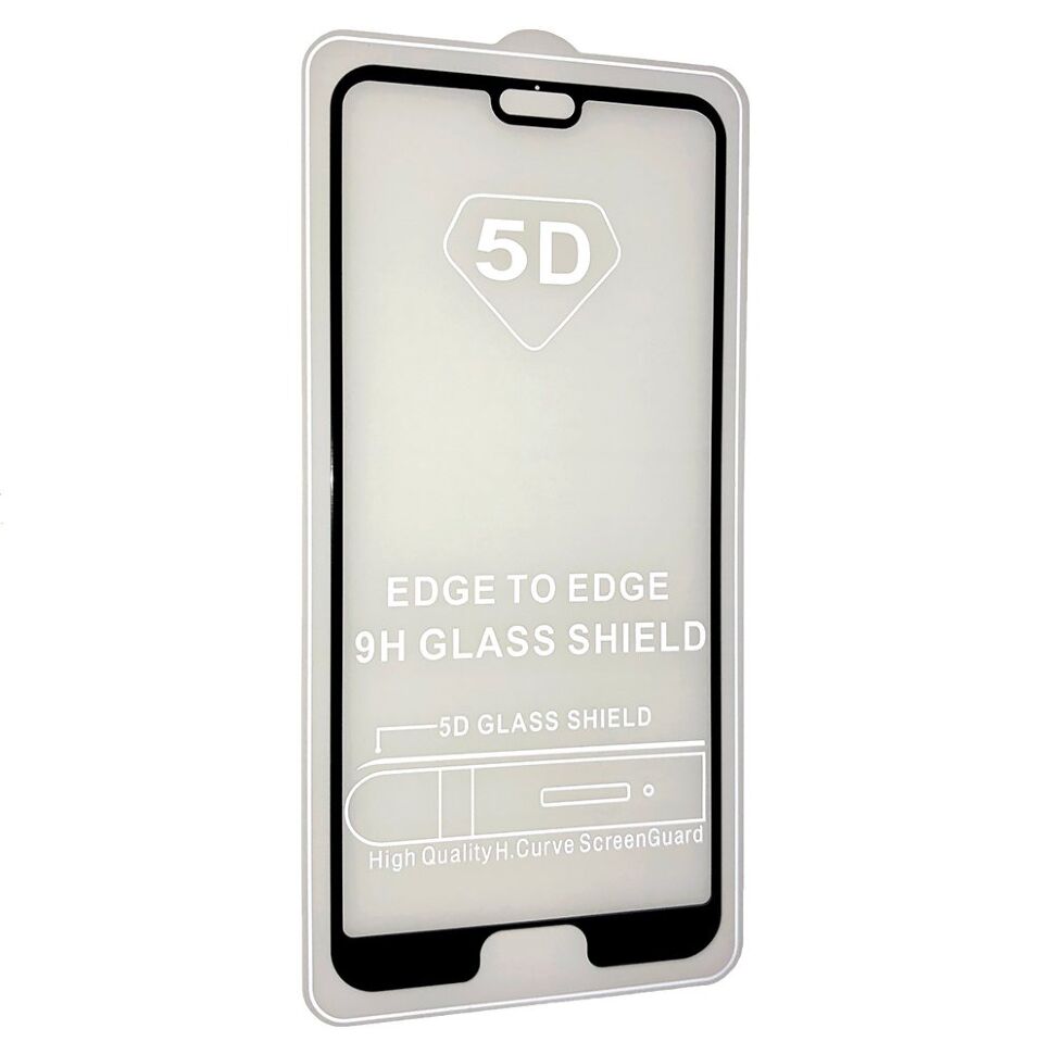 Скло 5D FULL GLUE TRIPLEX HUAWEI P20 ЧОРНИЙ тех. пак.