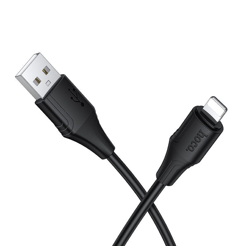 USB кабель HOCO X124 Silicone USB - Lightning, чорний