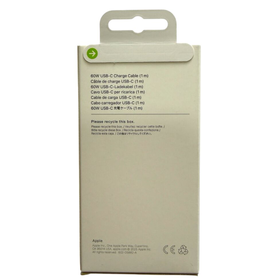Кабель USB-C для iPhone Type-C to Type-C Model A1997 MUF72ZM/A 1 метр 60W 16 PRO MAX тканина в упаковці З ЛОГО