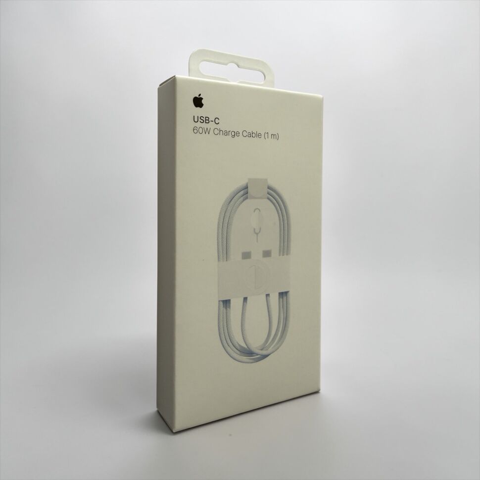 Кабель USB-C для iPhone Type-C to Type-C Model A1997 MUF72ZM/A 1 метр 60W 16 PRO MAX тканина в упаковці З ЛОГО