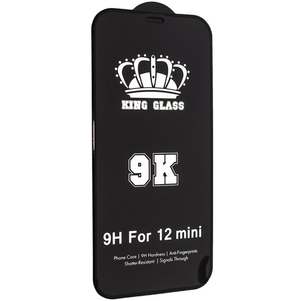 Захисне скло 9K/9D+ GOOD QUALITY APPLE IPHONE 12 mini 5,4" ЧОРНИЙ