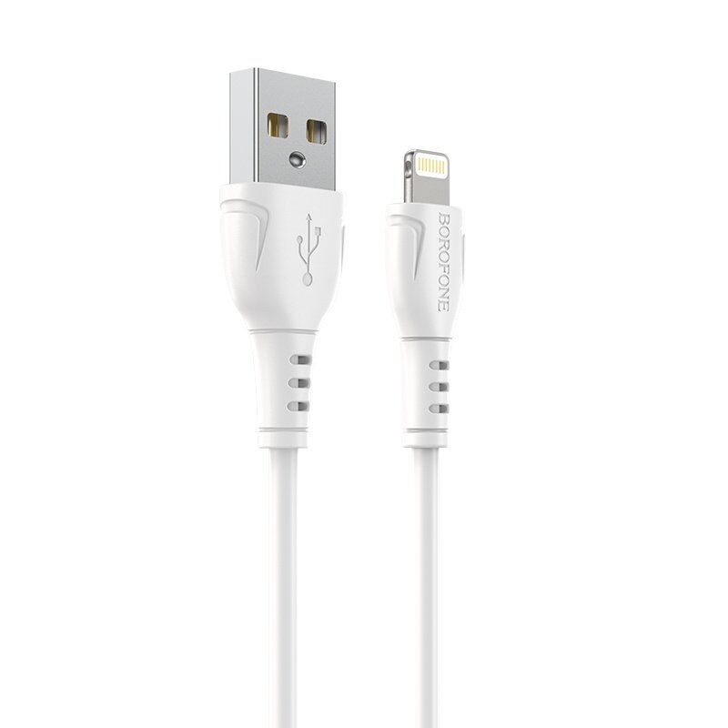 USB кабель BOROFONE BX51 Triumph charging data USB - Lightning, білий