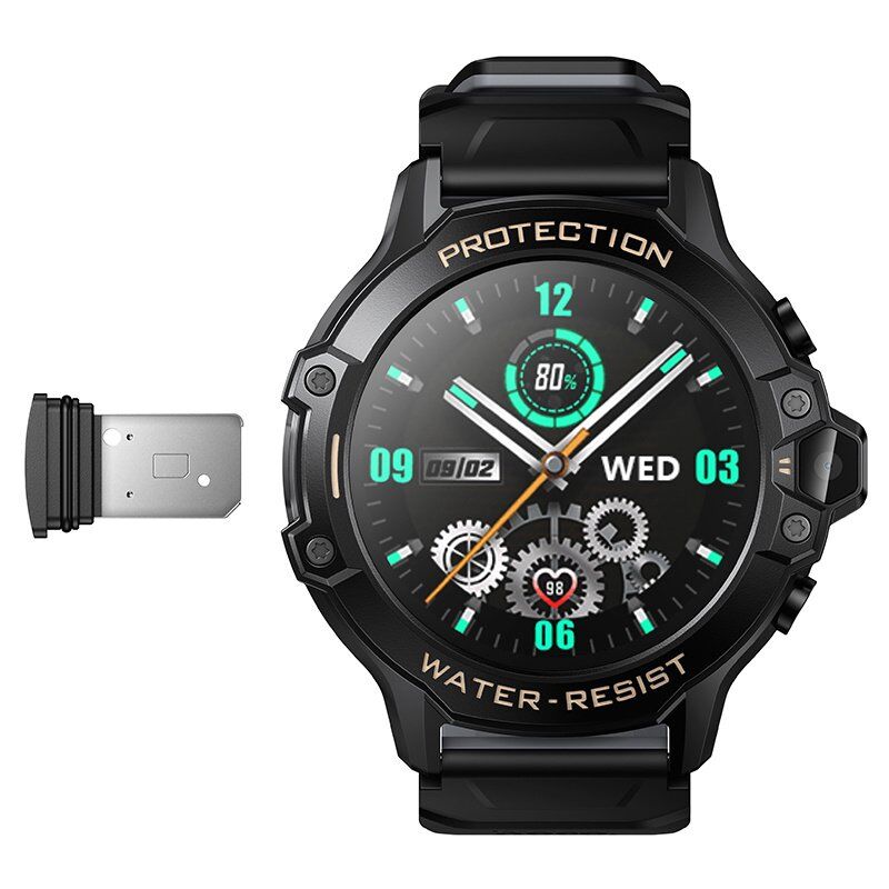 Дитячі смарт-годинники HOCO Y107 4G з дзвінками, GPS/Wi-Fi/LBS, SOS, чорно-чорні