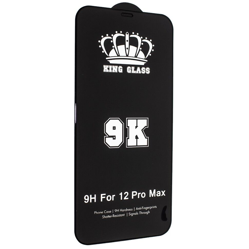 Захисне скло 9K/9D+ GOOD QUALITY APPLE IPHONE 12 PRO MAX 6,7" ЧОРНИЙ