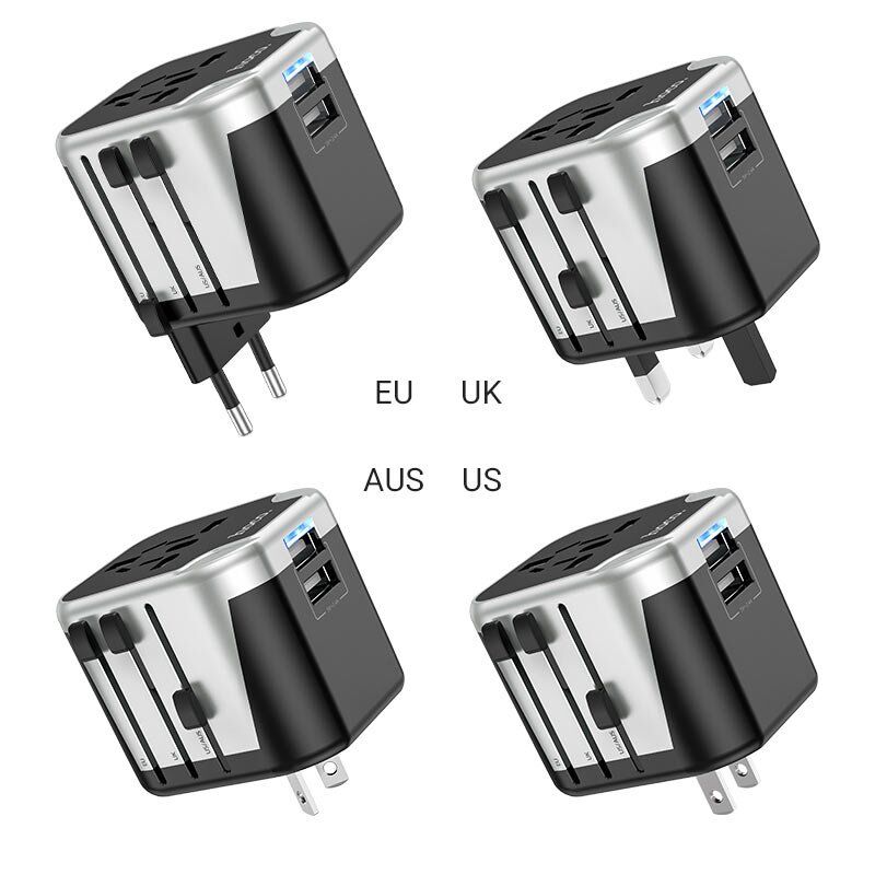 Універсальний мережевий адаптер AC5 Level Dual Port з 2 USB, чорний