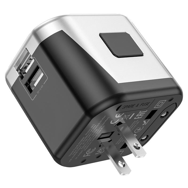 Універсальний мережевий адаптер AC5 Level Dual Port з 2 USB, чорний