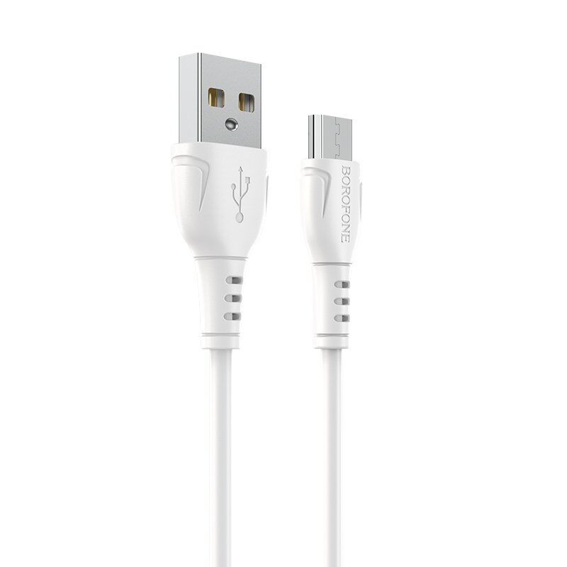 USB кабель BOROFONE BX51 Triumph charging data USB - micro USB, білий