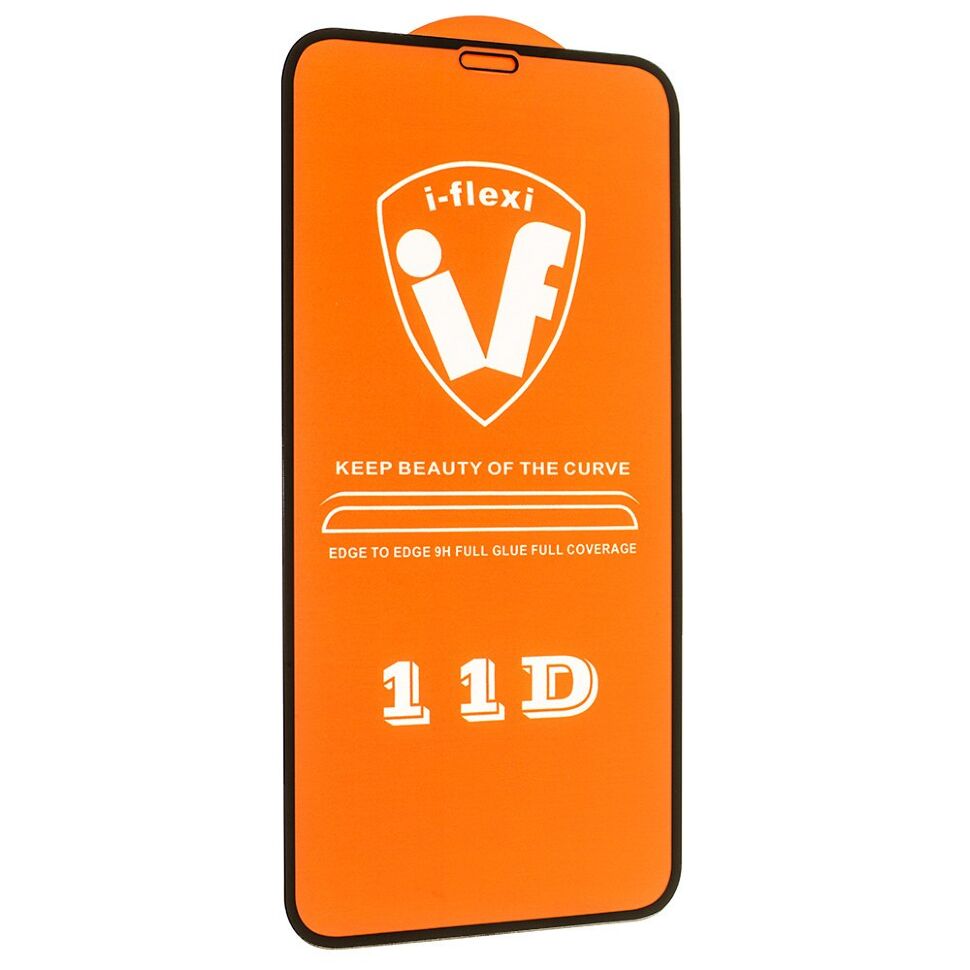 Скло 11D 9H i-flexi FULL GLUE APPLE IPHONE XR | 11 ЧОРНИЙ КУЛЕК