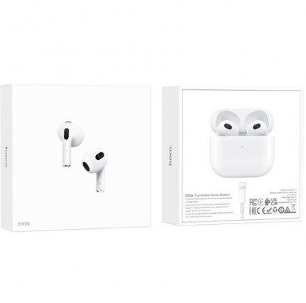 Бездротові навушники HOCO EW26 TWS Bluetooth 5.3, білі