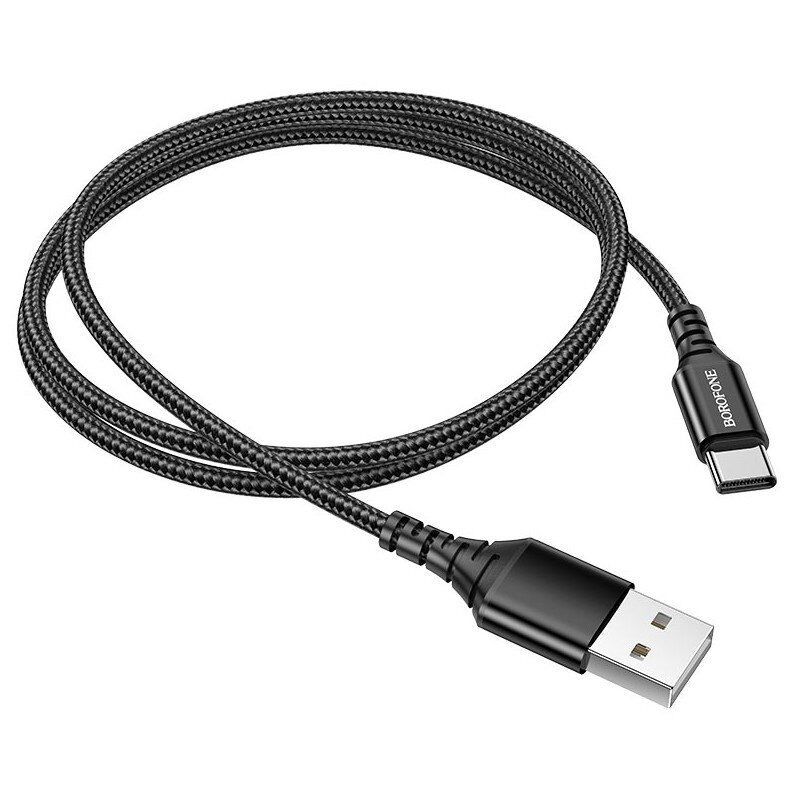 USB кабель BOROFONE BX54 Ultra bright charging data USB - Type-C ЧОРНИЙ