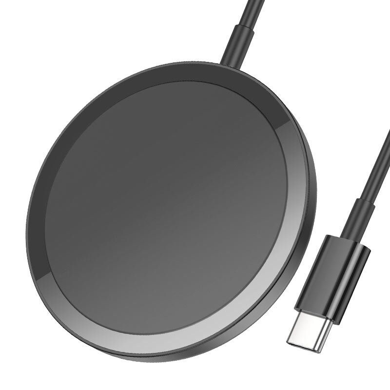 Бездротовий зарядний пристрій HOCO CW52 Magnetic Wireless Fast Charger 15W, чорний