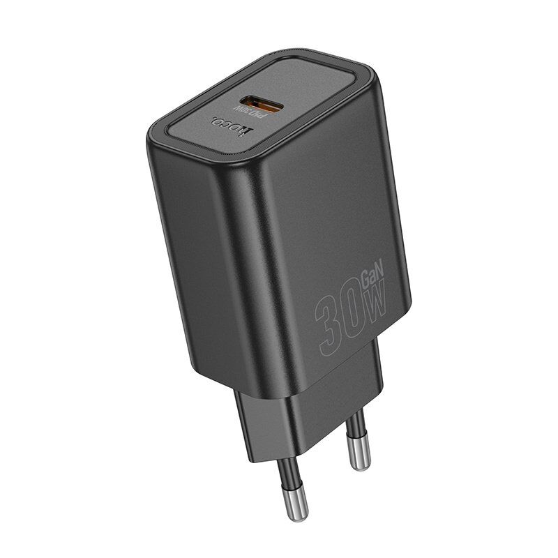 Мережевий зарядний пристрій HOCO N62 TYPE-C PD 30W, чорний