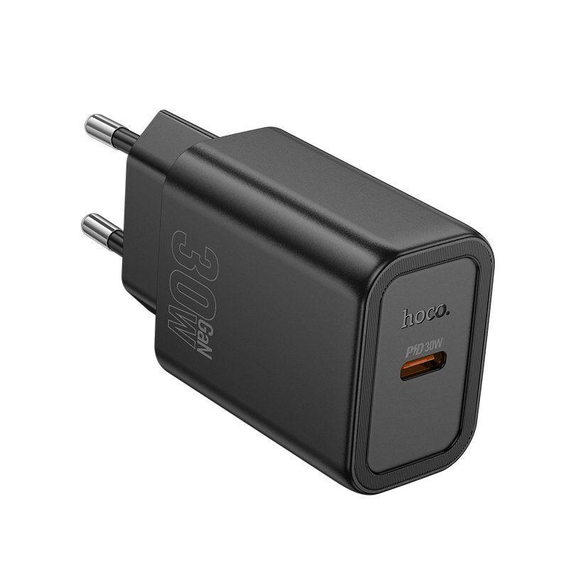 Мережевий зарядний пристрій HOCO N62 TYPE-C PD 30W, чорний
