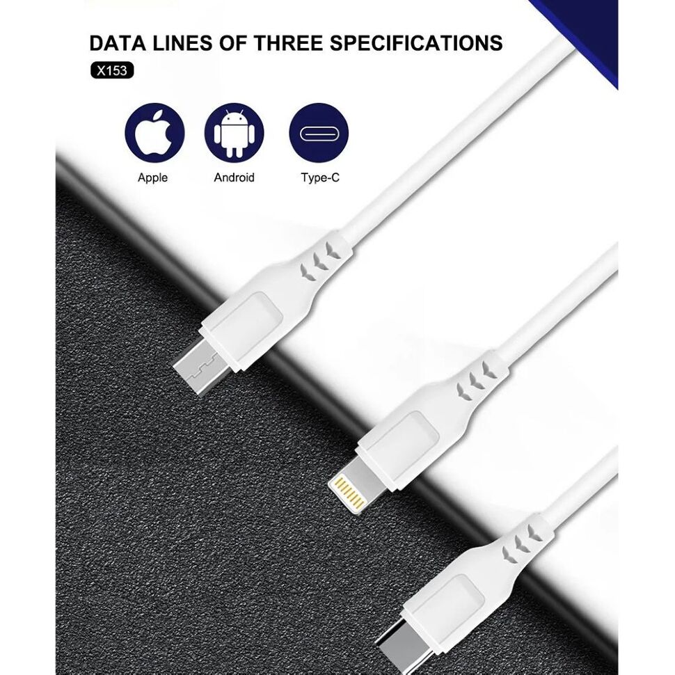 Кабель USB WUW X153 USB - Type-C 2.4A білий