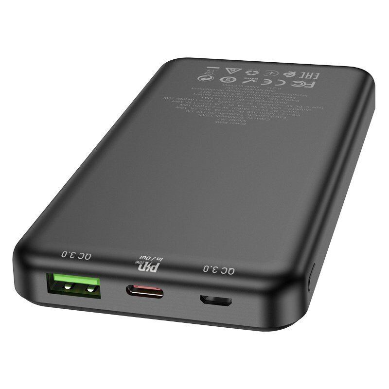 Power bank HOCO J87 "Tacker" PD20W + QC3.0 10000 mAh, чорний
