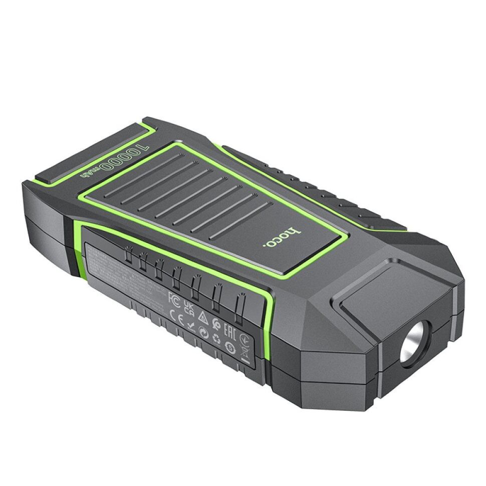 Пуско-зарядний пристрій HOCO QS1 Spring 3в1 з power bank 10000 mAh та ліхтариком, чорний
