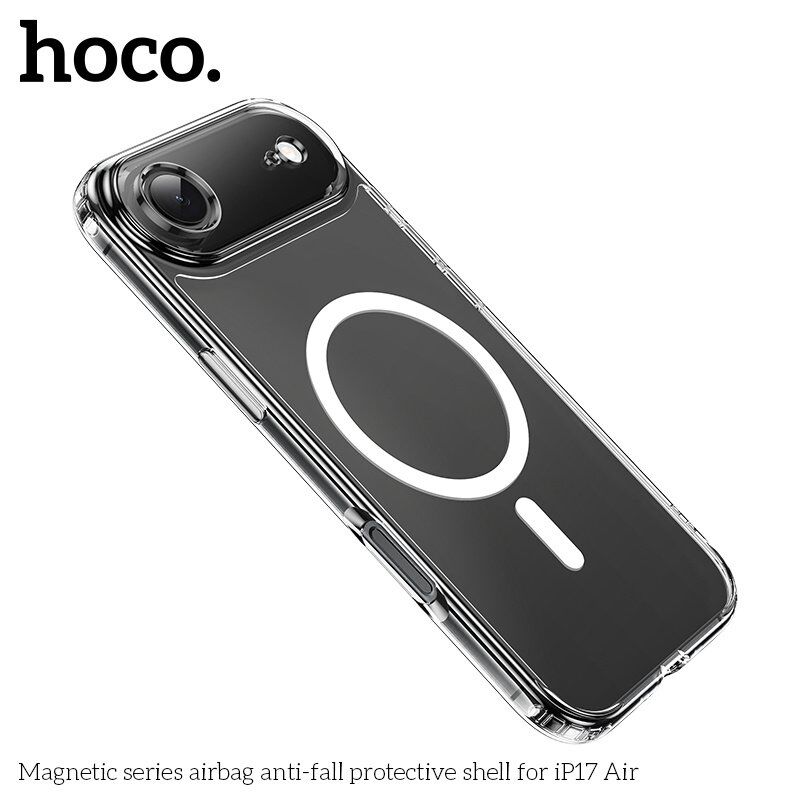 Силіконова накладка HOCO протиударна з MagSafe для APPLE iPhone 17 AIR, прозора
