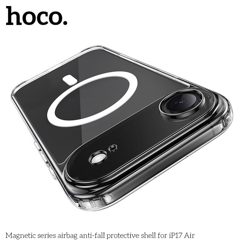 Силіконова накладка HOCO протиударна з MagSafe для APPLE iPhone 17 AIR, прозора