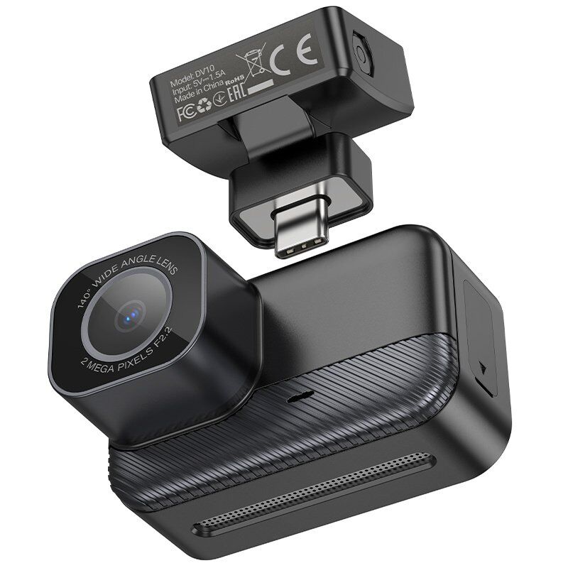 Автомобільний відеореєстратор HOCO DV10 mini screen dashcam, чорний