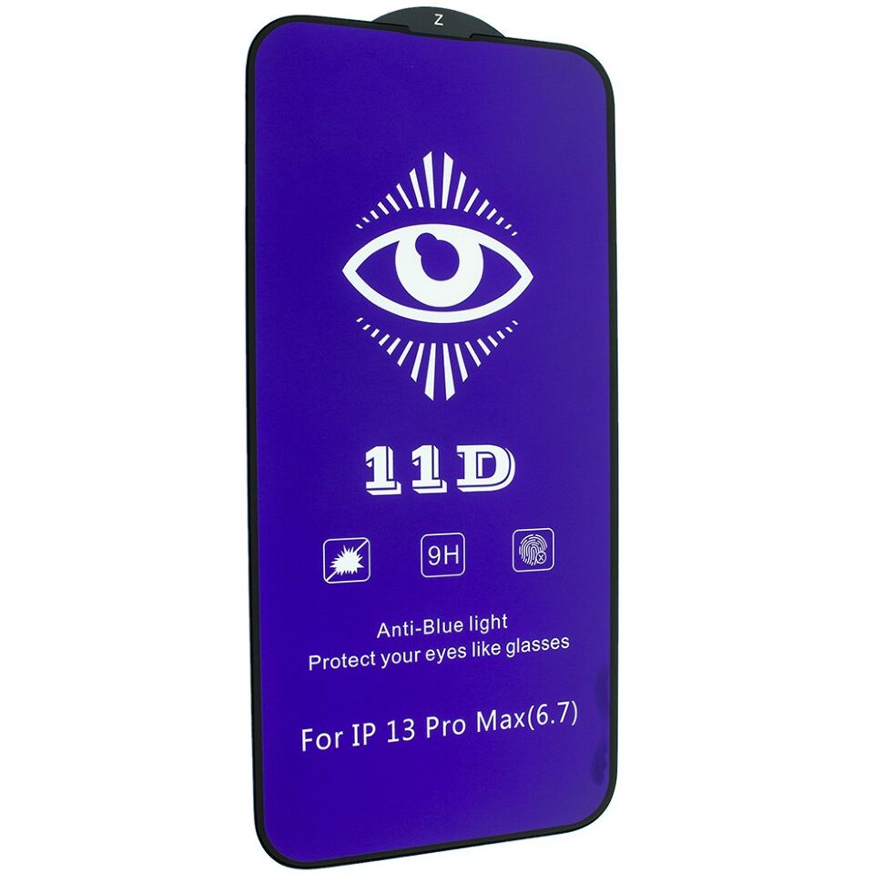 Захисне скло 11D BLUE LIGHT APPLE iPhone 14 PLUS / 13 PRO MAX 6,7" ЧОРНИЙ