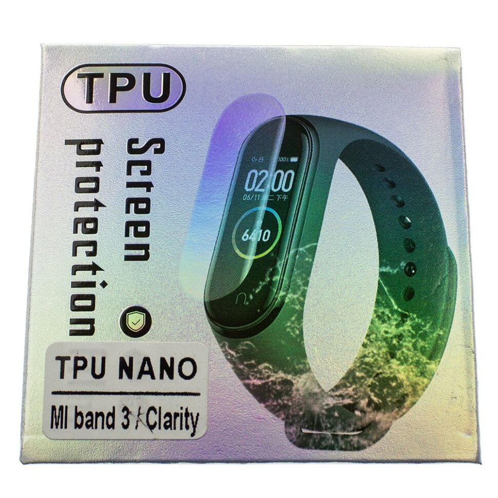 Плівка захисна TPU NANO XIAOMI Mi Band 3 в УПАКОВЦІ, прозора