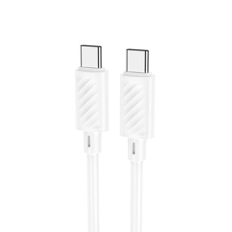 USB-C кабель HOCO X88 60W Type-C - Type-C 1 MЕТР БIЛИЙ