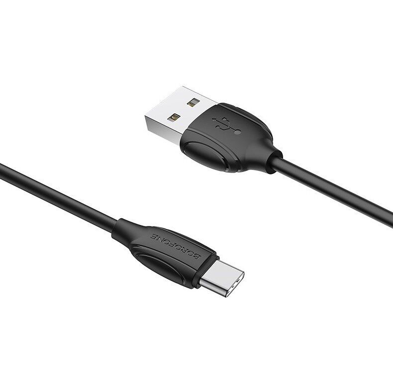 USB кабель BOROFONE BX19 Benefit charging data USB - Type-C ЧОРНИЙ