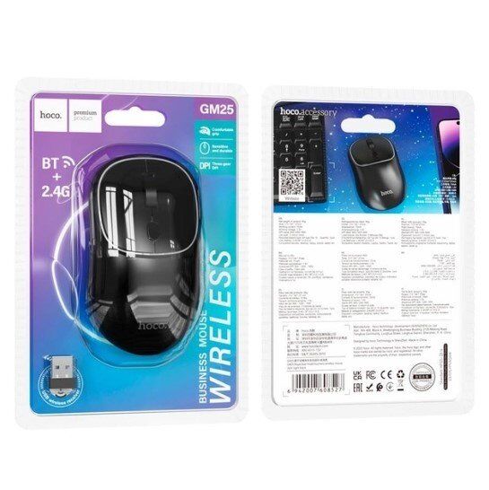 Мишка бездротова HOCO GM25 Royal dual-mode, dark night black