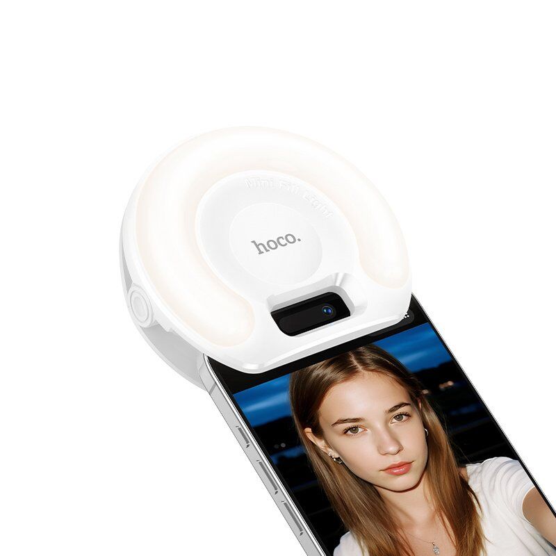 Кільцева лампа HOCO K160 Mini Fill Light, біла
