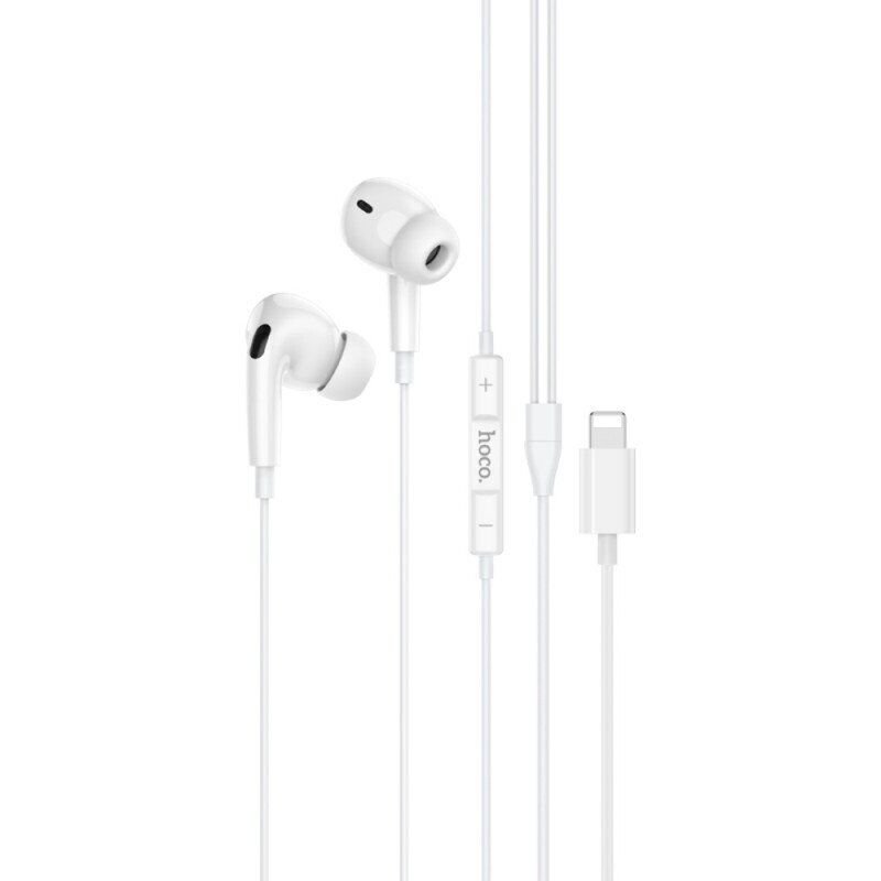 Дротові навушники HOCO M111 PRO Primero Lightning, білий