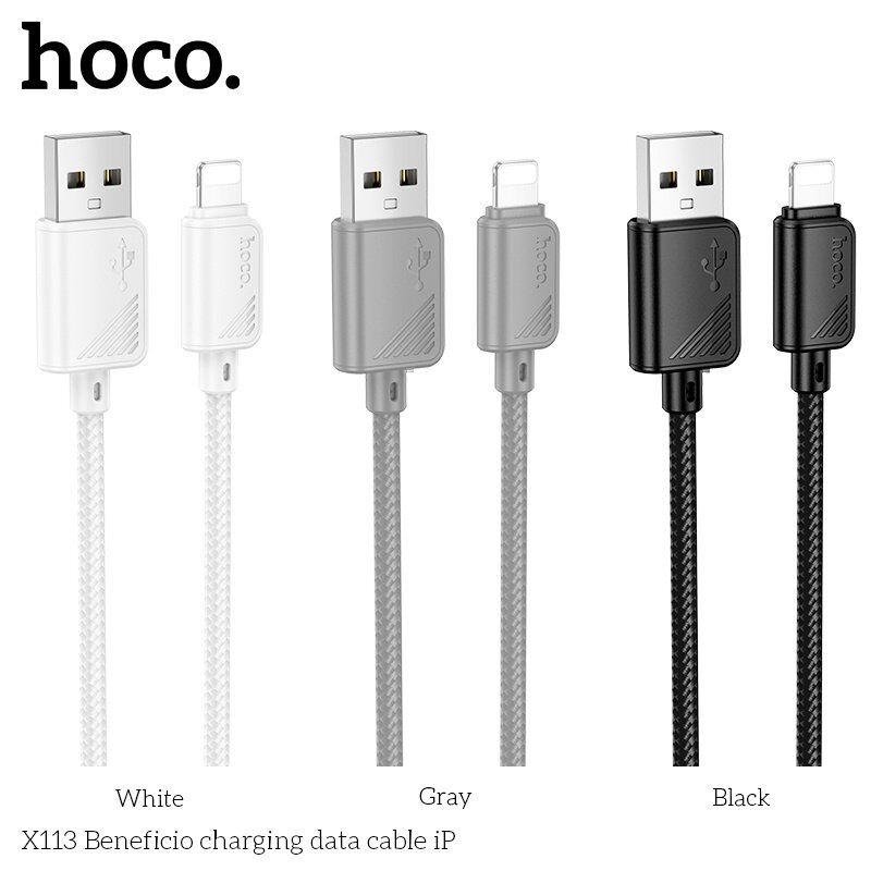USB кабель HOCO X113 USB - Lightning, 1 метр, білий