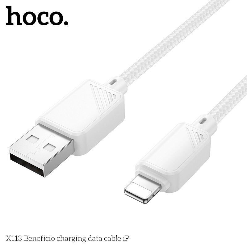 USB кабель HOCO X113 USB - Lightning, 1 метр, білий