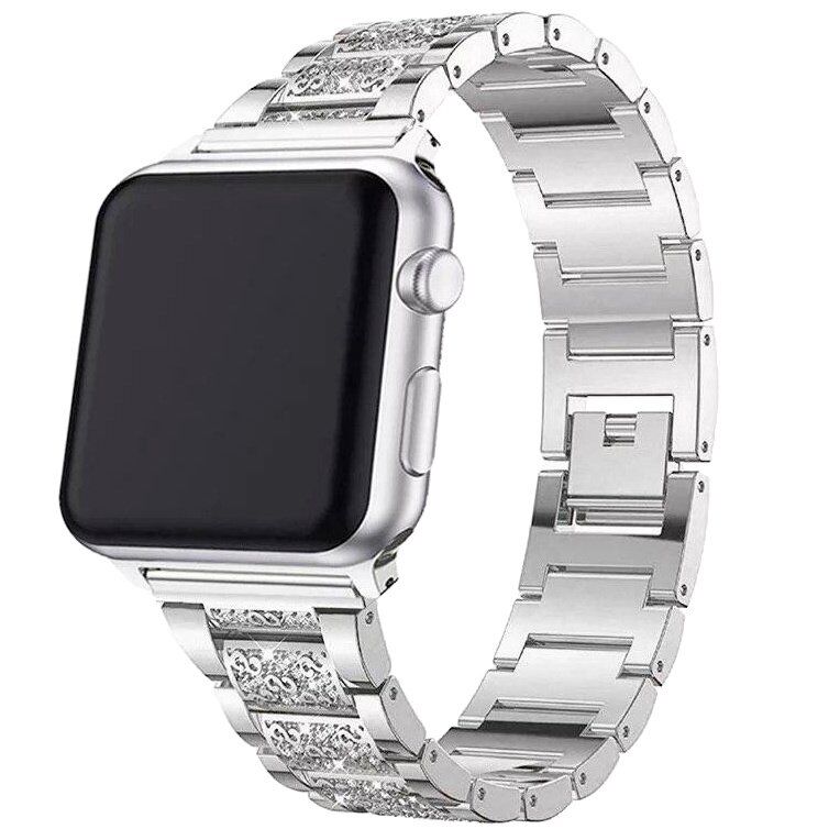 Ремінець металевий для годинника APPLE WATCH 38MM / 40MM / 41MM стрази 1-Bead Metal №26