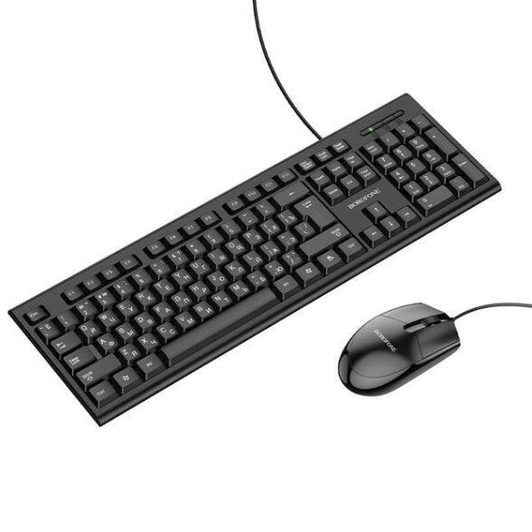 Клавіатура + миша BOROFONE BG6 Speed wired business (Eng/Ru)