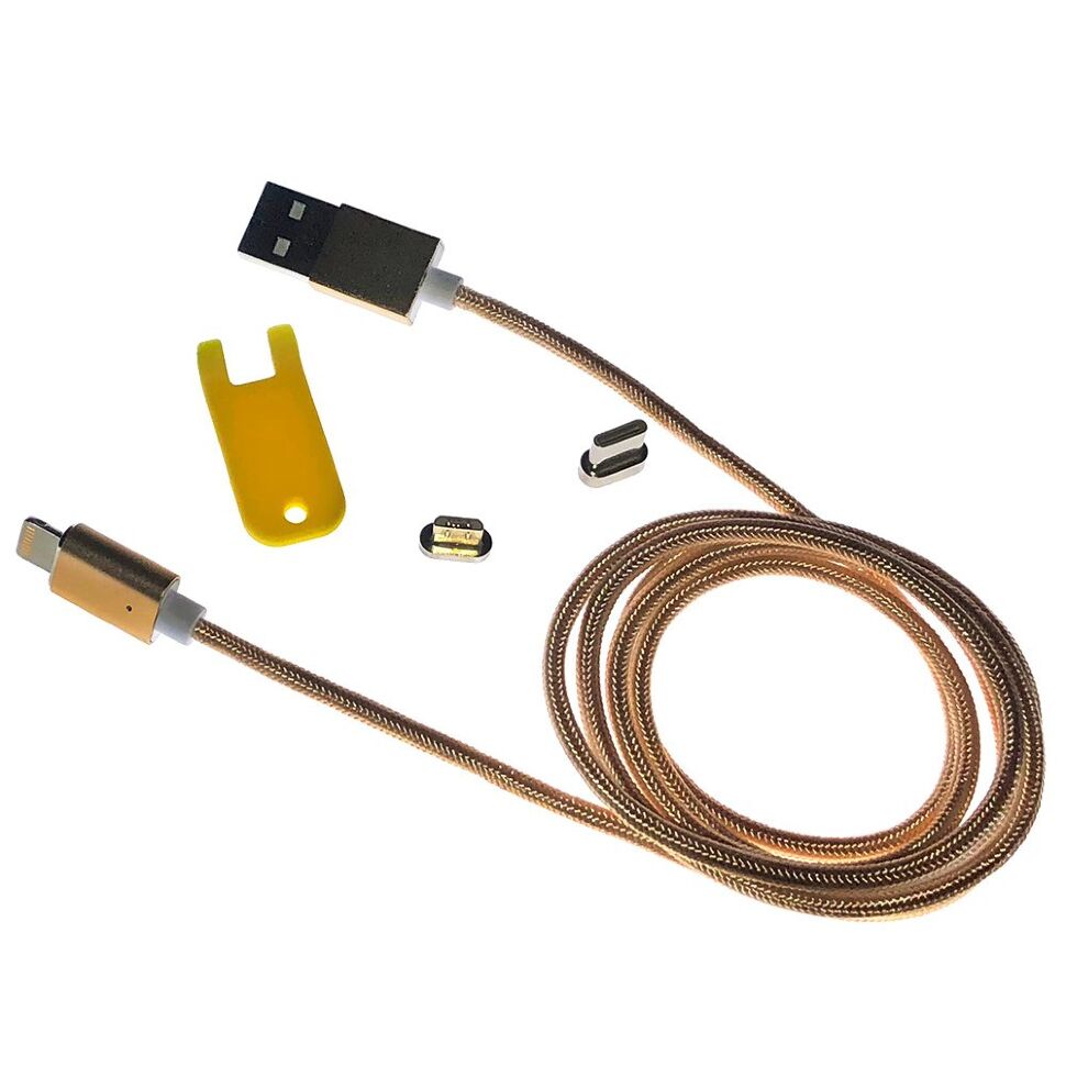 Кабель USB Doolike DL-CB 06 Магнітний 3В1 ЗОЛОТИЙ