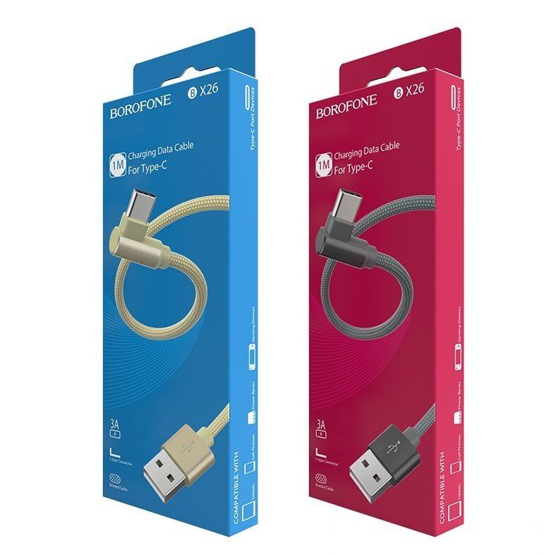 USB кабель BOROFONE BX26 Express charging data USB - Type-C СІРИЙ