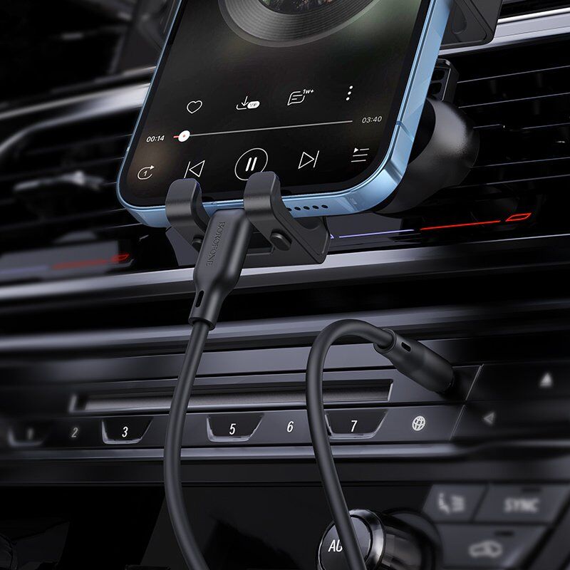 Кабель BOROFONE BL18 AUX Lightning - jack 3.5мм 1 МЕТР ЧОРНИЙ