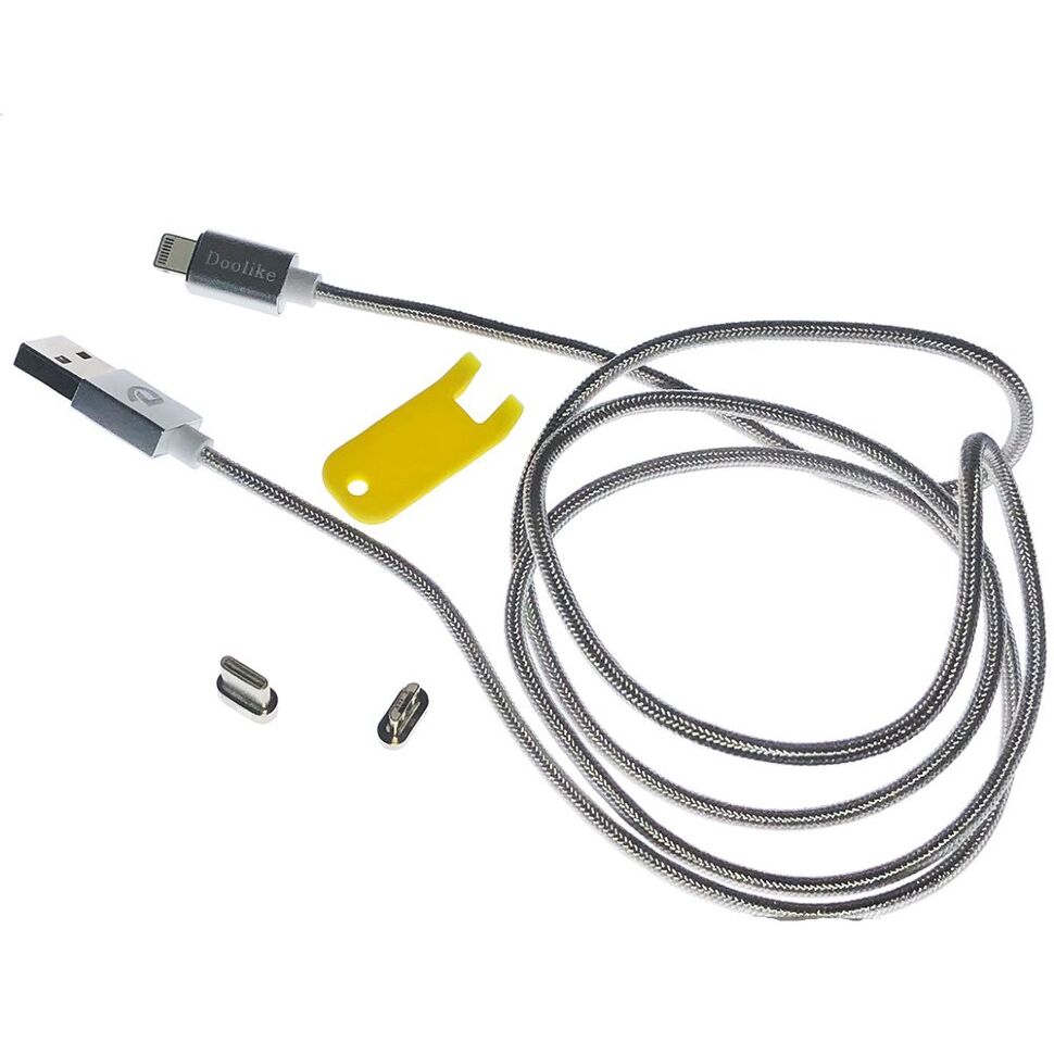 Кабель USB Doolike DL-CB 06 Магнітний 3В1 СТАЛЬНИЙ