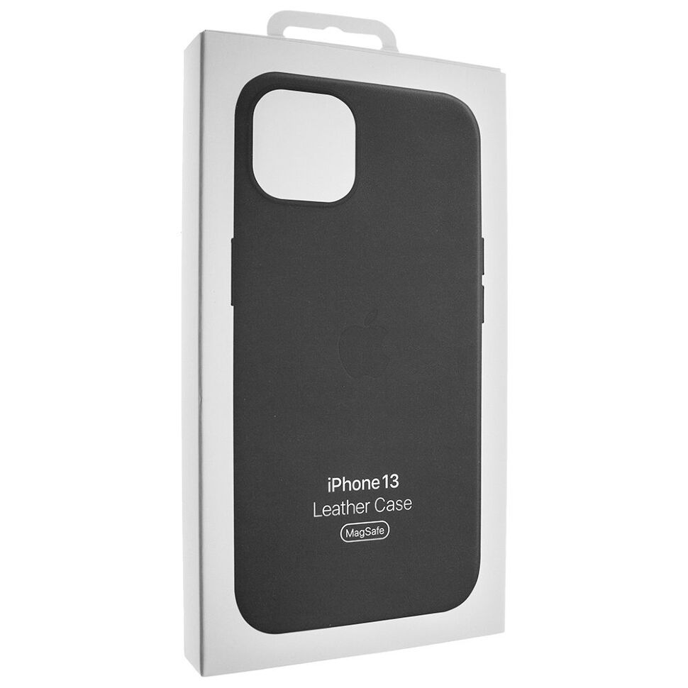 Чехол кожаный MagSafe с анимацией подключения для iPhone 13 PRO 6,1" ЧОРНИЙ