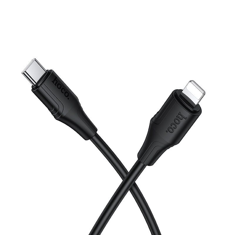 USB-C кабель HOCO X124 Silicone Type-C - Lightning 27W, чорний