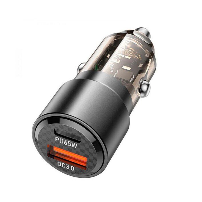 Автомобільний зарядний пристрій BOROFONE BZ20A Smart 83W dual port PD65W+QC3.0 car charger