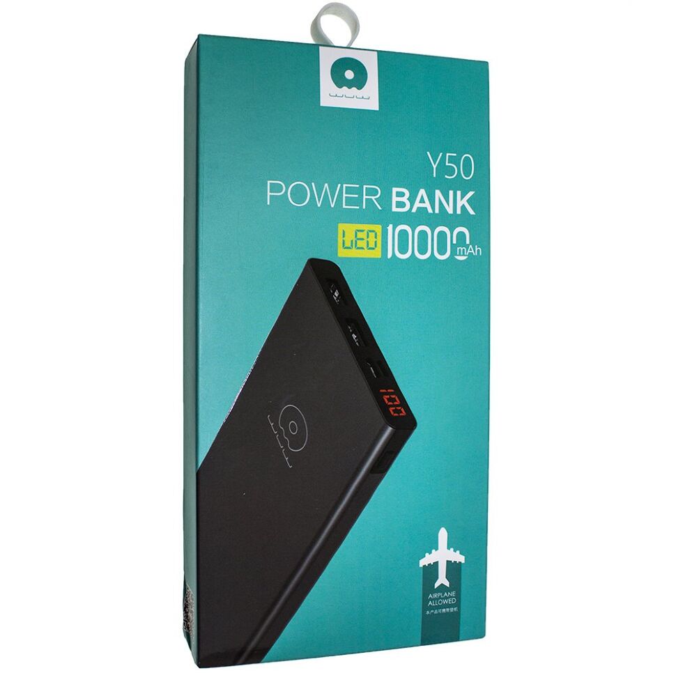 Power Bank WUW Y50 10000 mAh ЧОРНИЙ